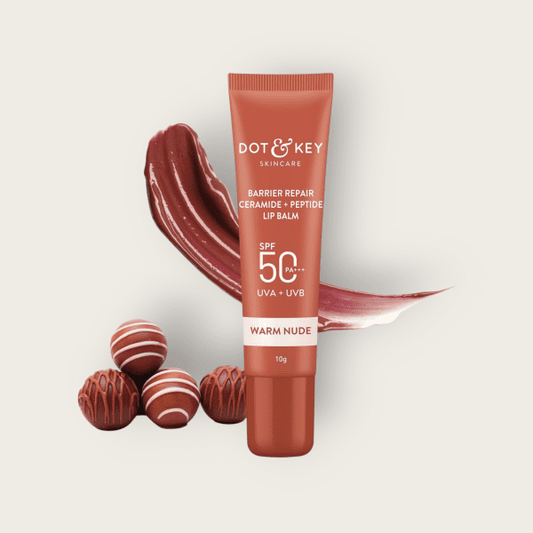 Dot & Key Barrier Repair Lip Balm Warm Nude Cocoa SPF50 PA+++Ceramide+ Peptide+UVA+ UVB