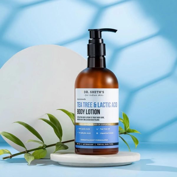 Dr. Sheth's Tea Tree & Lactic Acid Body Lotion 10% Lactic Aicd+Tea Tree Oil+1% Salicylic Acid+Liquorice Extract