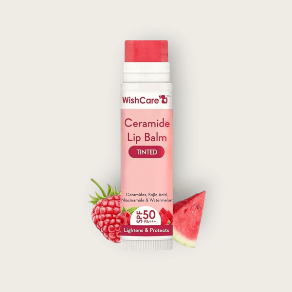 WishCare Ceramide Lip Balm Tinted SPF50 PA+++ Kojic Acid, Niacinamide, Watermelon