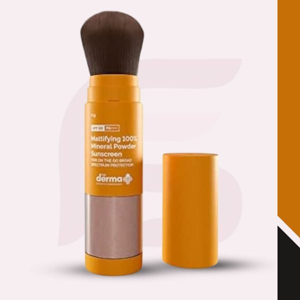 The Derma Co Mattifying 100% Mineral Powder Sunscreen SPF 50 PA++++